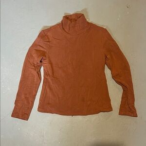 Rust Turtleneck Long Sleeve Turtleneck  Top